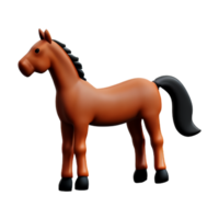 cheval 3d le rendu icône illustration png