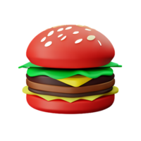 hamburger 3d icoon illustratie png