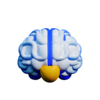 cerveau 3d icône illustration png