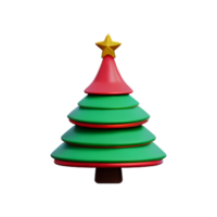 Natale albero 3d icona illustrazione png