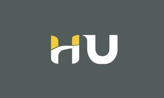 UH ,HU Abstract letters Logo monogram vector