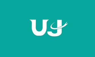Initial UJ or JU Alphabets Letters Logo Monogram vector