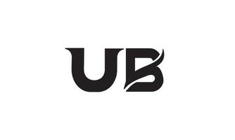 pero, ub, resumen letras logo monograma vector