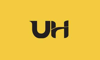 UH ,HU Abstract letters Logo monogram vector