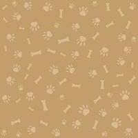 Seamless boho patterns with bone and paw dog. Contemporary minimalistic trendy yellow gradient backgrounds for kids. vector