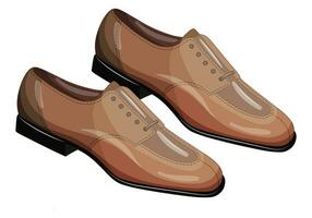 Vector image of a silhouette of a pair of mens shoes