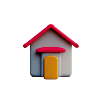 casa 3d icono ilustración png