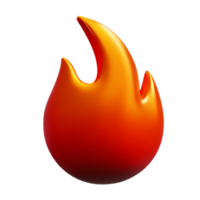 Feuer 3d Illustration Symbol png