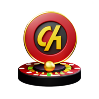 casino 3d representación icono ilustración png