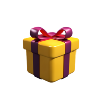 cadeau boîte 3d le rendu icône illustration png