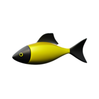 poisson 3d icône illustration png