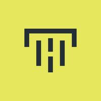 Letter T logo design icon element with modern creative concept vector