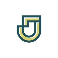 Letter J logo design icon element with modern creative concept vector