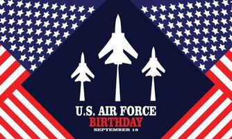 US air force birthday background vector