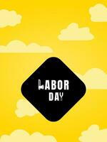 Labor day celebration vector illustration design with tools worker on text. Suitable for banner, digital.