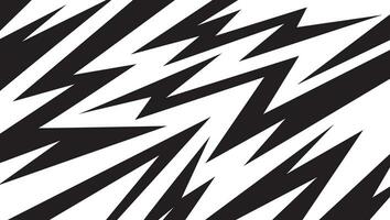 Abstract black and white background with spikes and zigzag line pattern vector