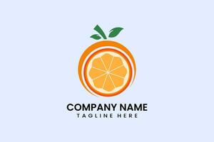 plano Fruta naranja icono símbolo logo modelo vector