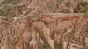 vloeiende erosie landvorm in Yunnan, China. video