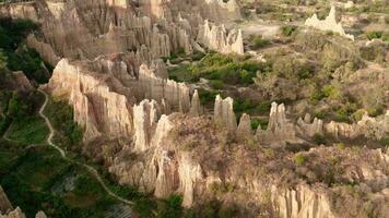 strömmande erosion landform i Yunnan, Kina. video