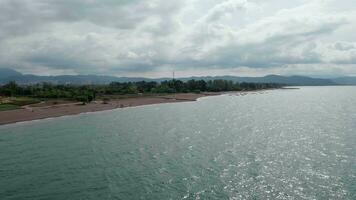 Beach in Fuxian Lake in Yunnan, China. video