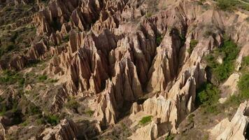 fließend Erosion Landform im Yunnan, China. video