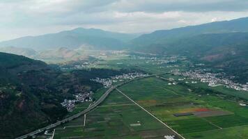 dorpen en velden in Yunnan, China. video