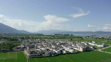 Fields and villages in Dali, Yunnan, China. video