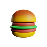 hamburguesa 3d icono ilustración png