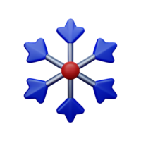 snowflake 3d rendering icon illustration png