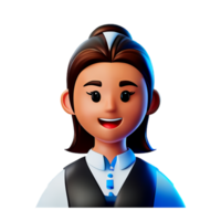 waitress 3d profession avatars illustrations png