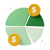 3D Finance Analysis illustrations render of dynamic and insightful financial analysis icon designs. Perfect for visually representing complex financial data and trends in your presentations. png