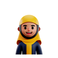 musulmán mujer cara personaje 3d Ramadán icono png