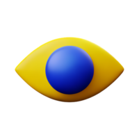 eye 3d rendering icon illustration png