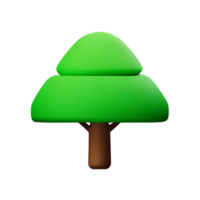 forêt 3d le rendu icône illustration png