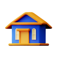 casa 3d icono ilustración png