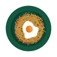 Fried egg noodles png