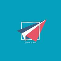 Paper Plane logo fits into a square frame vector