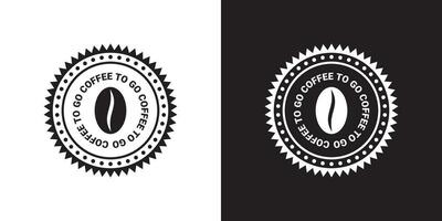 Coffee shop labels. Coffee to go signs. Vector scalable graphics
