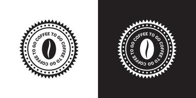 Coffee shop labels. Coffee to go signs. Vector scalable graphics