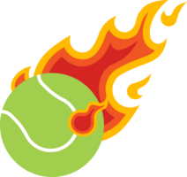 tennis flying fire ball icon png