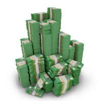 Big stacks of Australian dollar notes. A lot of money isolated on transparent background. 3d rendering of bundles of arranged cash png