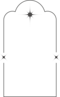 estetico telaio forma. schema minimo grafico elemento con stelle. astratto boho arco con brilla. di moda Ramadan islamico modello per manifesto e storia. png