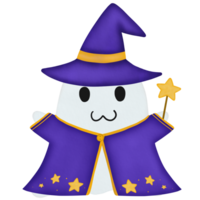 Baby Ghost with Wizard Costume png