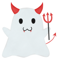 Baby Ghost with Devil Costume png