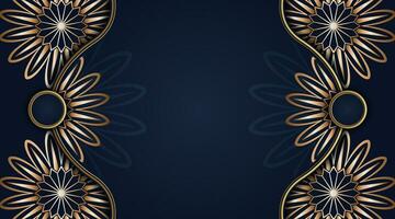 Luxury background with golden mandala ornament vector