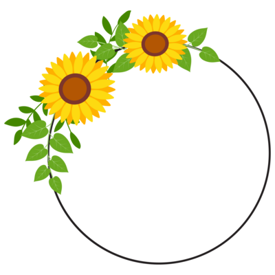 Simple Sunflowers Flower Circle Border Template Stock Illustration -  Illustration of geometric, gree: 132977777