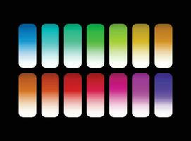 Simple color to white gradient set vector