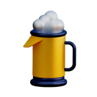 birra 3d interpretazione icona illustrazione png