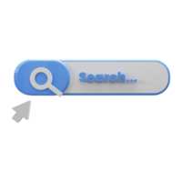 Search bar 3d realistic search boxes png