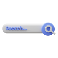 Search bar 3d realistic search boxes png